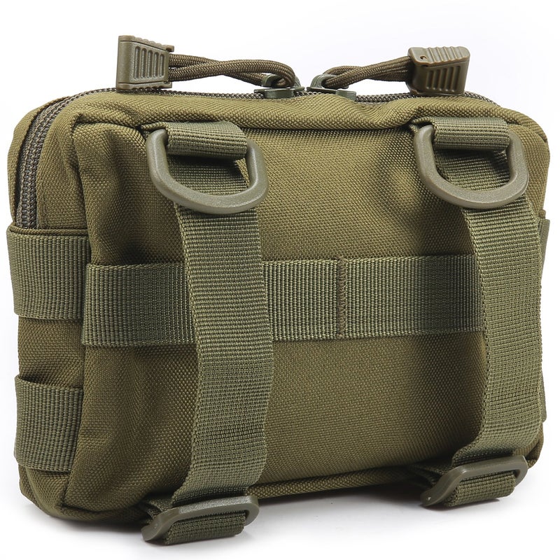 Novemkada MOLLE Pouches - 2 Pack Tactical Compact Water-Resistant Utility Gadget Gear EDC Pouch(Pack of 2 Green) - Image 2